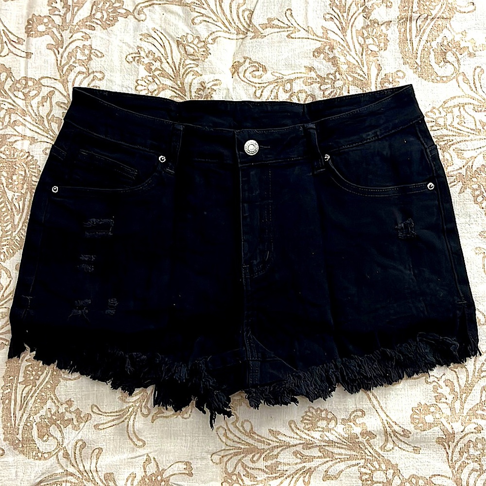 Dreagal Women’s XL 30 Denim Jean Shorts Black